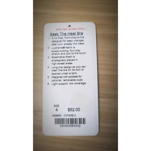 LuLuLemon | Black Sports Bra | Removable Cups | Womens Small - Picture 13 of 14